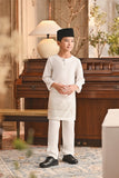 Baju Melayu Kids Teluk Belanga Smart Fit - Off White