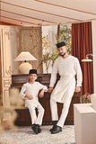 Baju Melayu Kids Teluk Belanga Smart Fit - Off White