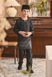 Baju Melayu Kids Teluk Belanga Smart Fit - Black