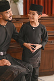 Baju Melayu Kids Teluk Belanga Smart Fit - Black