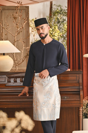 Baju Melayu Teluk Belanga Smart Fit - Dark Navy