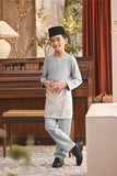 Baju Melayu Kids Teluk Belanga Smart Fit - Slate Blue