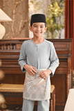 Baju Melayu Kids Teluk Belanga Smart Fit - Slate Blue