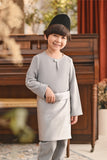 Baju Melayu Kids Teluk Belanga Smart Fit - Gray