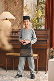 Baju Melayu Kids Teluk Belanga Smart Fit - Lead Blue