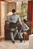 Baju Melayu Teluk Belanga Smart Fit - Lead Blue