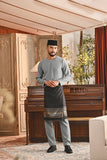 Baju Melayu Teluk Belanga Smart Fit - Lead Blue