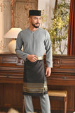 Baju Melayu Teluk Belanga Smart Fit - Lead Blue