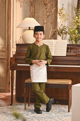 Baju Melayu Kids Teluk Belanga Smart Fit - Avocado