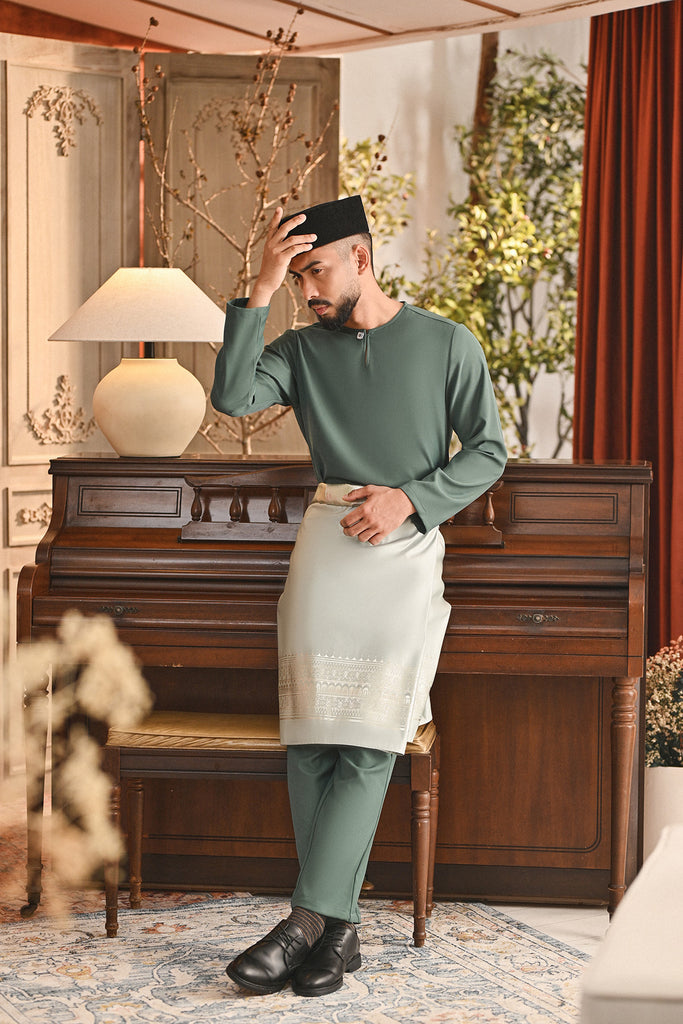 Baju Melayu Teluk Belanga Smart Fit - Hunter Green