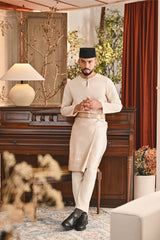 Baju Melayu Teluk Belanga Smart Fit - Light Cream