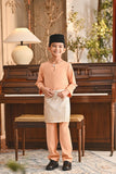 Baju Melayu Kids Teluk Belanga Smart Fit - Peach