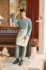 Baju Melayu Teluk Belanga Smart Fit - Sage Green