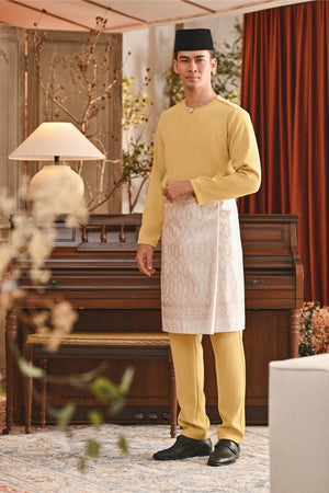 Baju Melayu Teluk Belanga Smart Fit - Misted Yellow