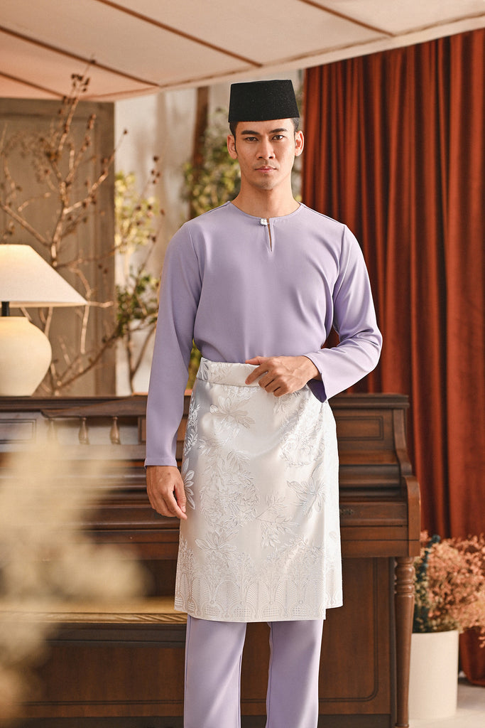 Baju Melayu Teluk Belanga Smart Fit - Heirloom Lilac