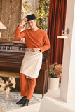 Baju Melayu Teluk Belanga Smart Fit - Burnt Orange Bata