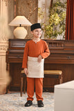 Baju Melayu Kids Teluk Belanga Smart Fit - Burnt Orange Bata