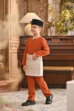 Baju Melayu Kids Teluk Belanga Smart Fit - Burnt Orange Bata