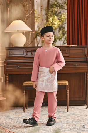 Baju Melayu Kids Teluk Belanga Smart Fit - Dusty Rose