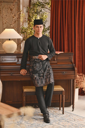 Baju Melayu Teluk Belanga Smart Fit - Black