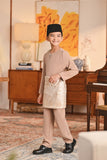 Baju Melayu Kids Teluk Belanga Smart Fit - Mahogany Rose