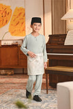 Baju Melayu Kids Teluk Belanga Smart Fit - Aqua Gray