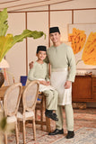 Baju Melayu Kids Teluk Belanga Smart Fit - Green Tint