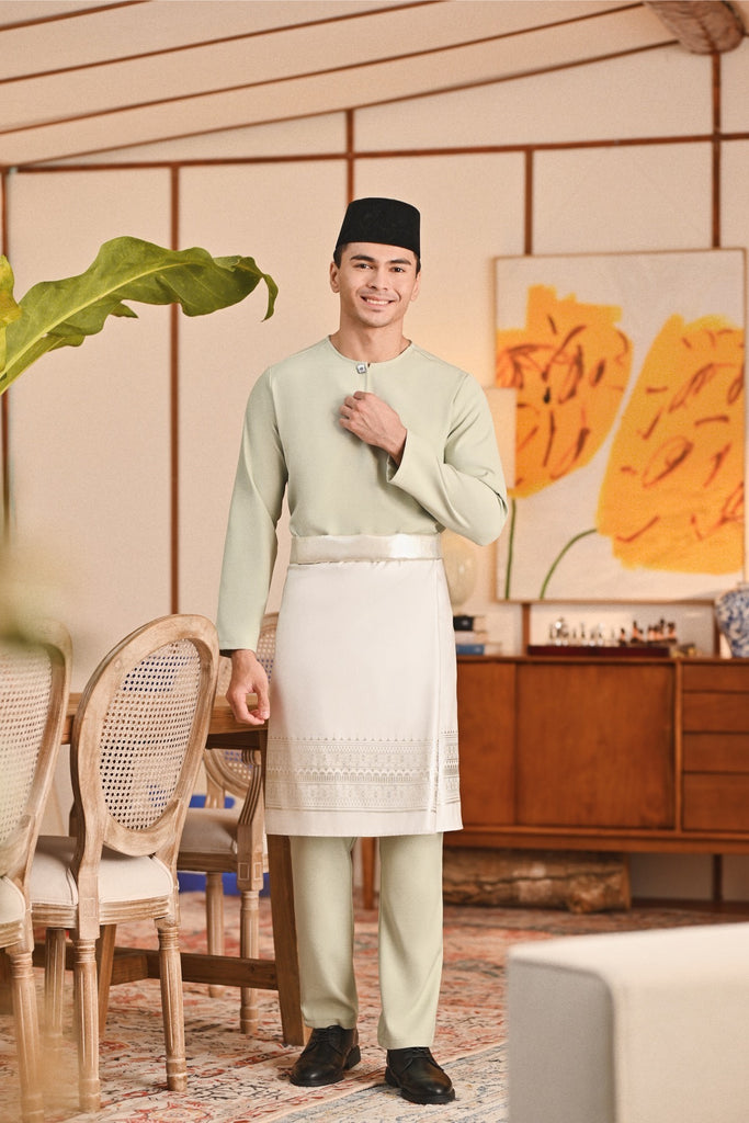 Baju Melayu Teluk Belanga Smart Fit - Green Tint