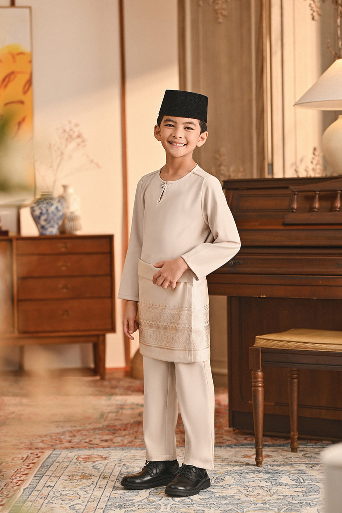 Baju Melayu Kids Teluk Belanga Smart Fit - Nude