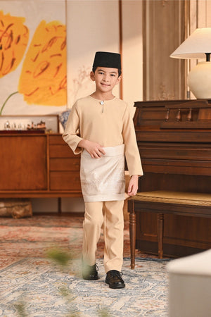 Baju Melayu Kids Teluk Belanga Smart Fit - Sand