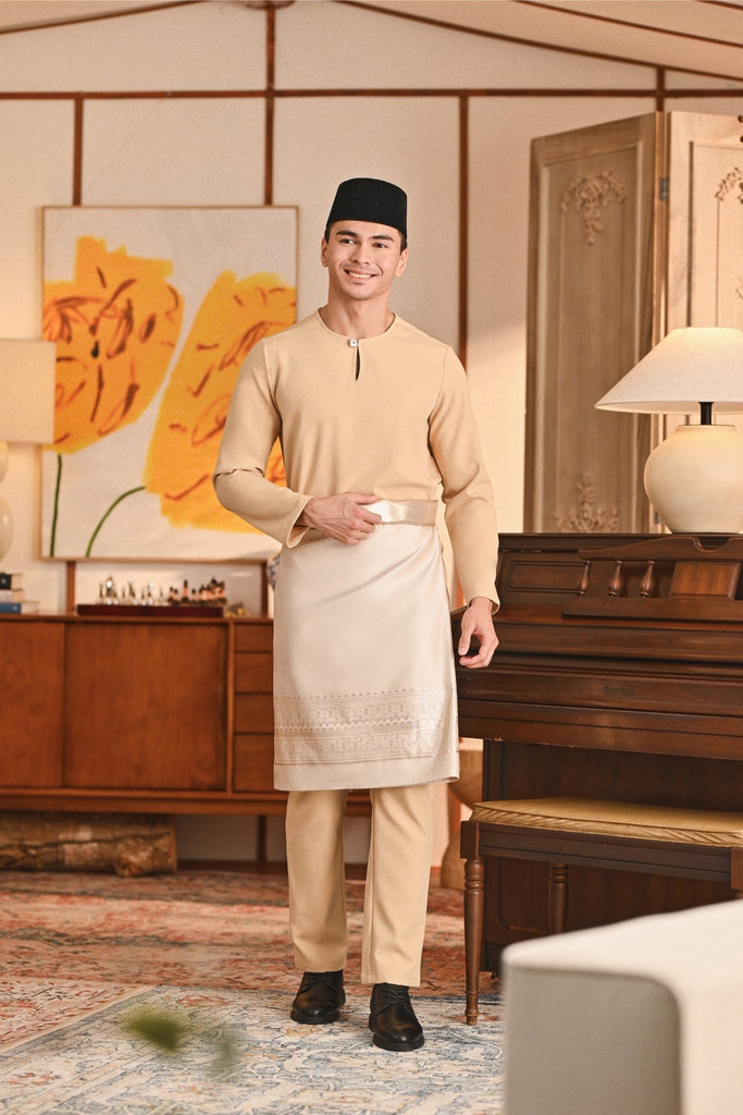 Baju Melayu Teluk Belanga Smart Fit - Sand