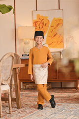 Baju Melayu Kids Teluk Belanga Smart Fit - Inca Gold