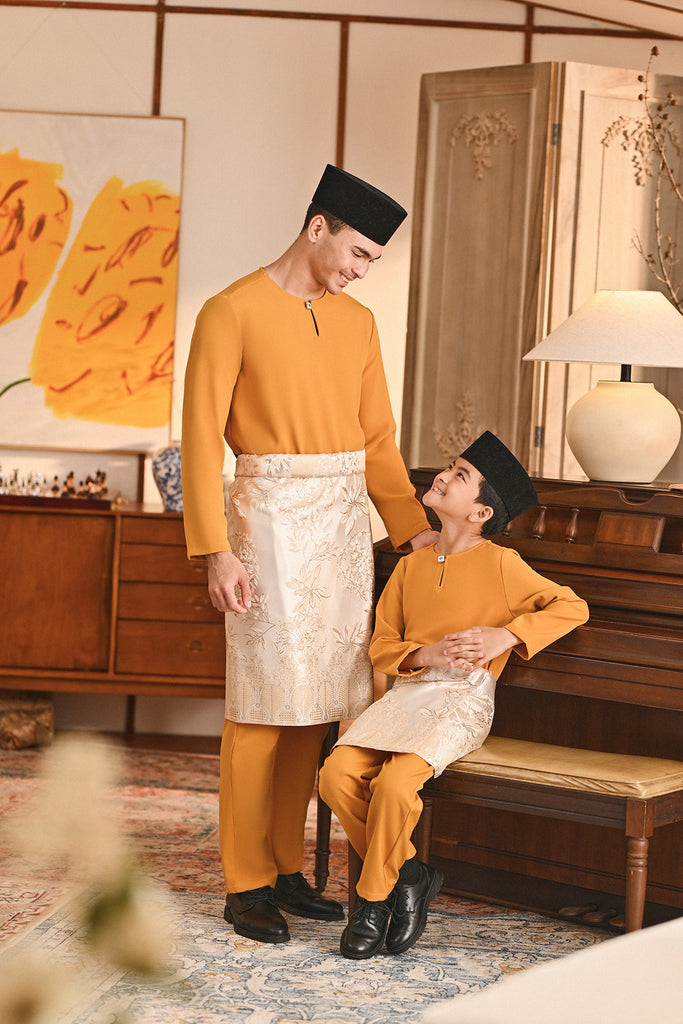 Baju Melayu Teluk Belanga Smart Fit - Inca Gold