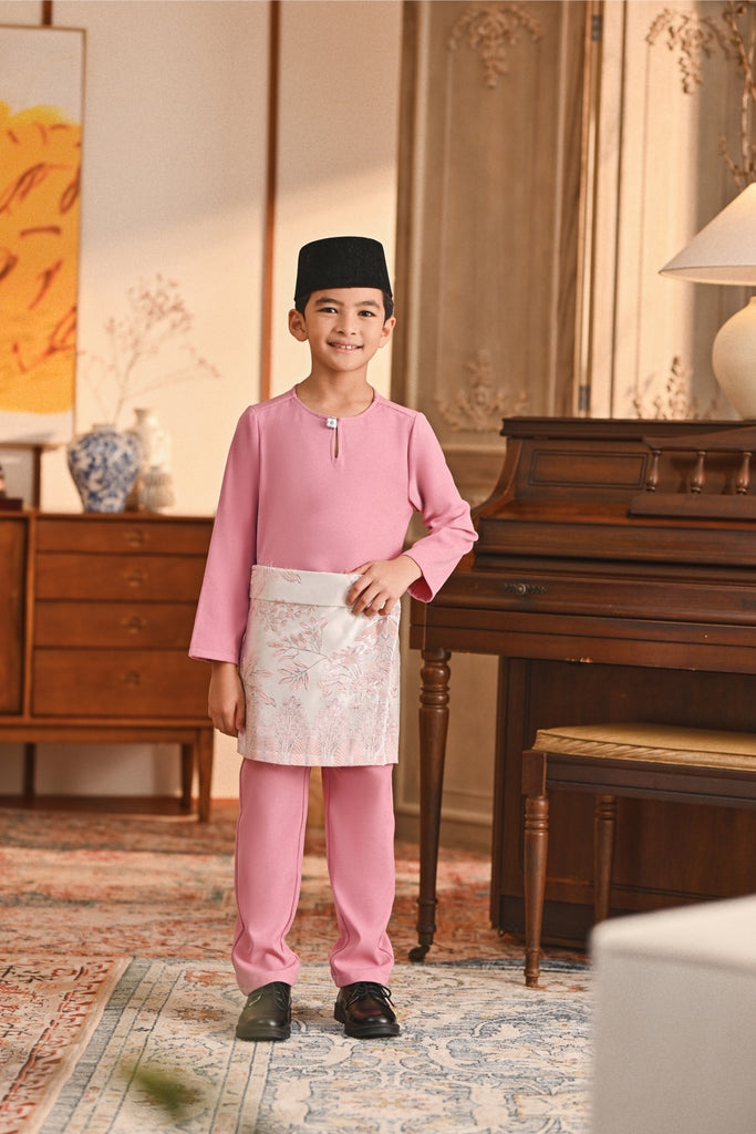 Baju Melayu Kids Teluk Belanga Smart Fit - Orchid Smoke