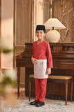 Baju Melayu Kids Teluk Belanga Smart Fit - Regal Red