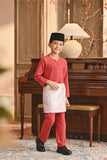 Baju Melayu Kids Teluk Belanga Smart Fit - Regal Red