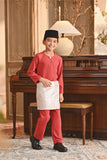 Baju Melayu Kids Teluk Belanga Smart Fit - Regal Red