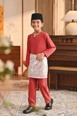 Baju Melayu Kids Teluk Belanga Smart Fit - Regal Red