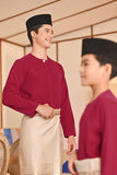 Baju Melayu Teluk Belanga Smart Fit - Burgundy