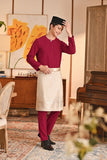 Baju Melayu Teluk Belanga Smart Fit - Burgundy