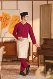 Baju Melayu Teluk Belanga Smart Fit - Burgundy