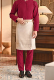 Baju Melayu Teluk Belanga Smart Fit - Burgundy