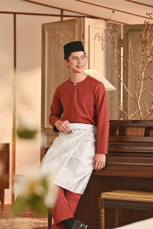 Baju Melayu Teluk Belanga Smart Fit - Tibetan Red