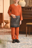 Baju Melayu Kids Teluk Belanga Smart Fit - Burnt Orange