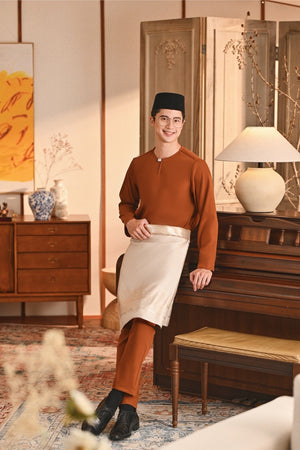 Baju Melayu Teluk Belanga Smart Fit - Tortoise Shell