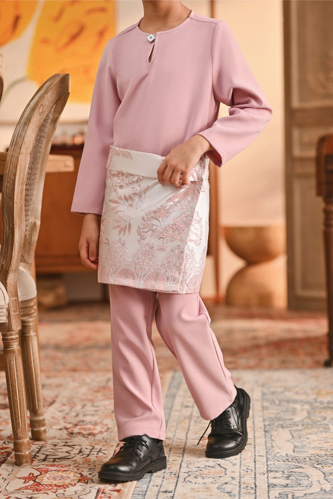 Baju Melayu Kids Teluk Belanga Smart Fit - Fragrant Lilac