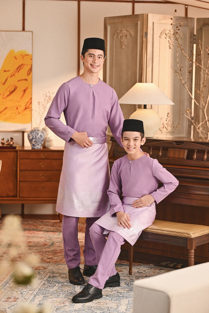 Baju Melayu Teluk Belanga Smart Fit - Regal Orchid