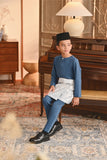 Baju Melayu Kids Teluk Belanga Smart Fit - Legion Blue A