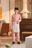 Baju Melayu Kids Teluk Belanga Smart Fit - Rose Tan