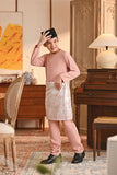 Baju Melayu Kids Teluk Belanga Smart Fit - Rose Tan